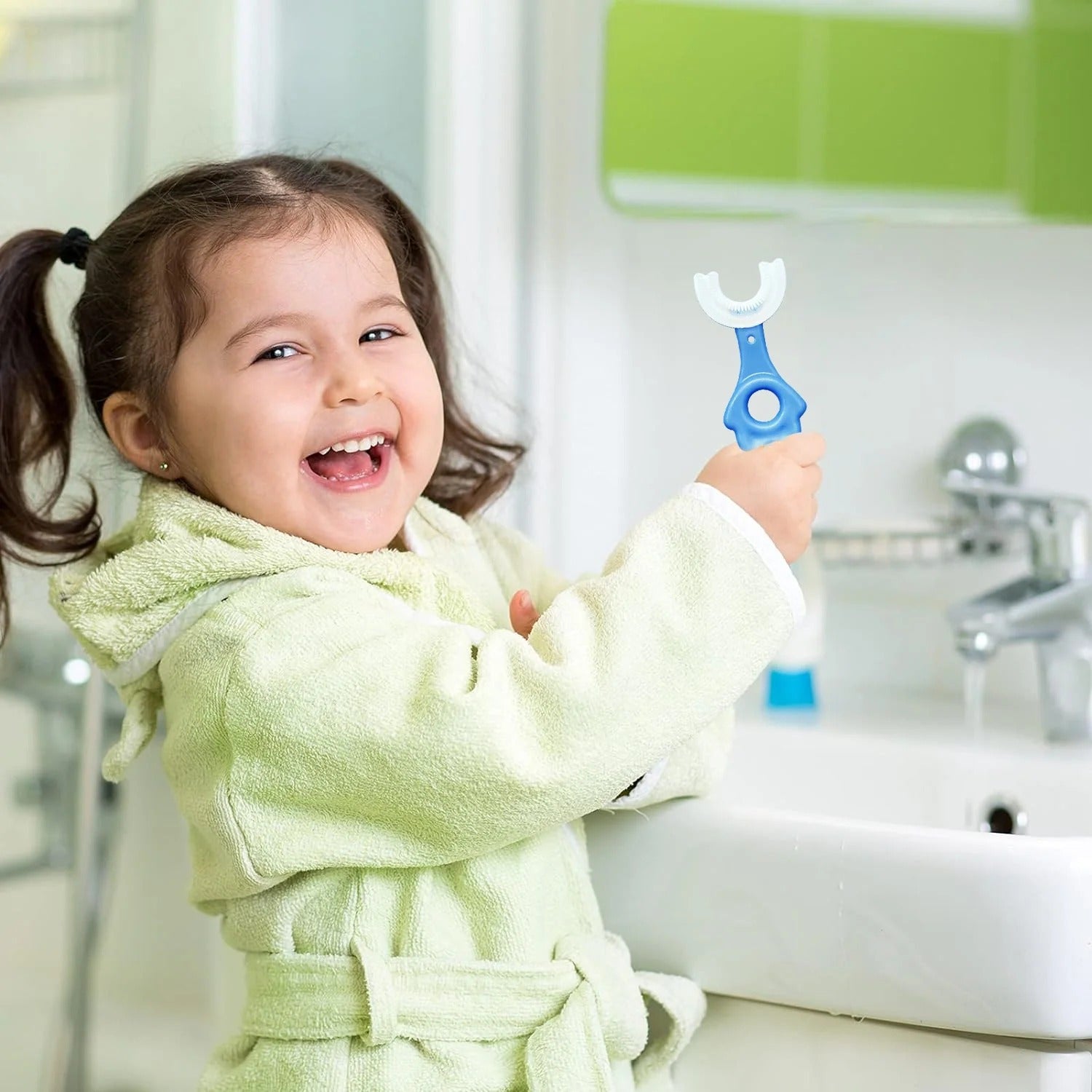Children's U-shaped Toothbrush Assorted Color Glo Arabia