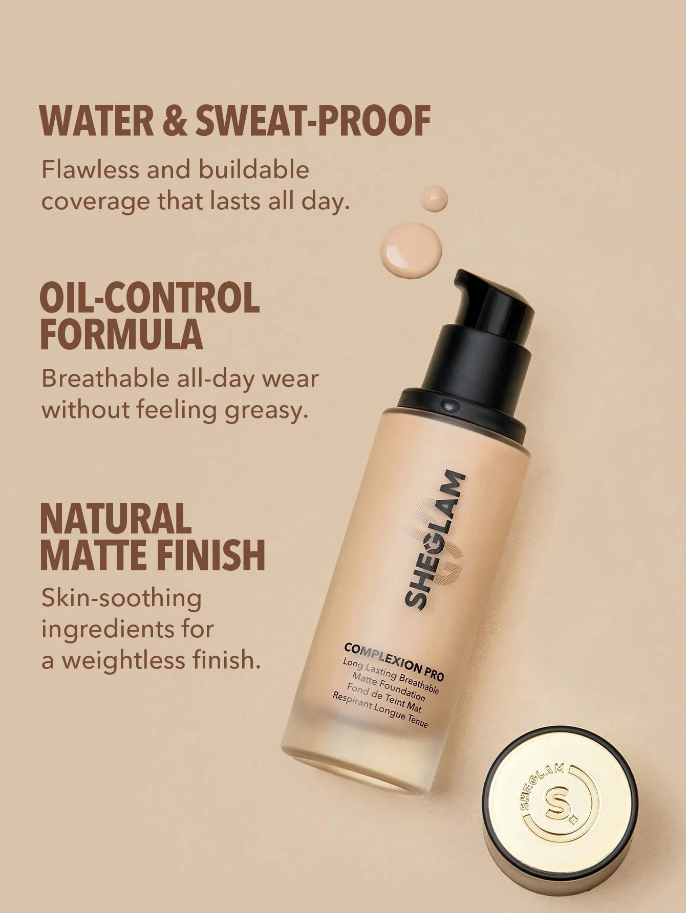 SHEGLAM Complexion Pro Long Lasting Matte Foundation Sheglam