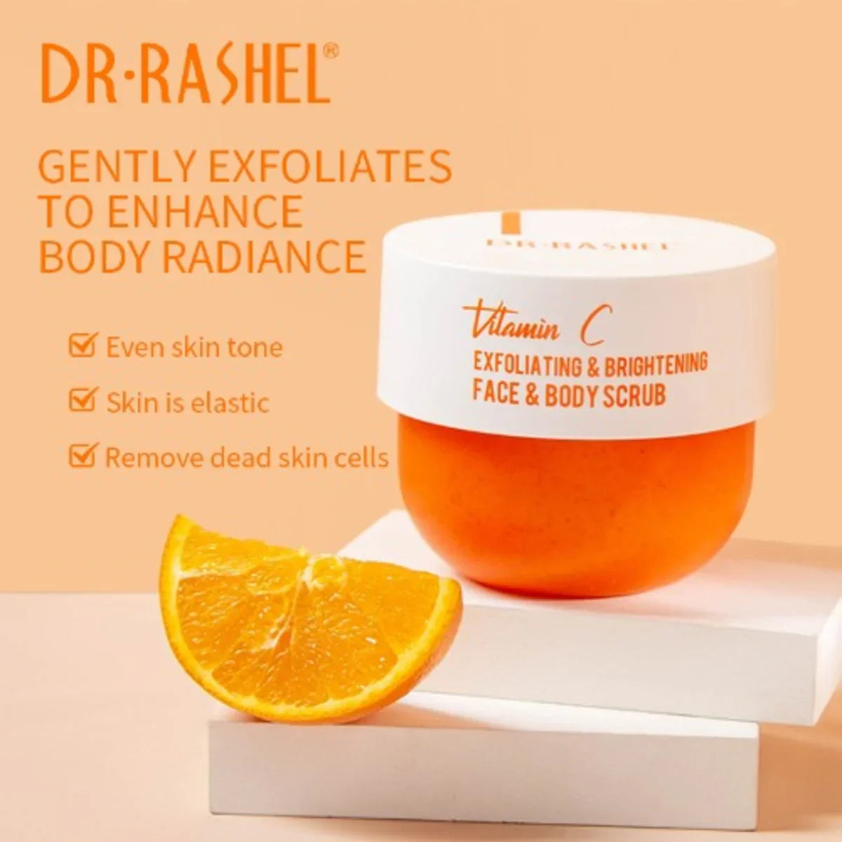 Dr.Rashel Vitamin c Face & Body Scrub - 250g DR.RASHEL