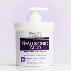 Advanced Clinicals Hyaluronic Acid Hydrating Body Cream 454g ADVANCED CLINICALS