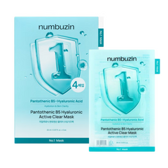 Numbuzin No.1 Pantothenic B5 Hyaluronic Active Clear Mask Box (5 Sheets) Numbuzin