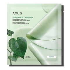 Anua Heartleaf 70 + Hyaluron Soothing Collagen Mask (38gx1Pc) Anua
