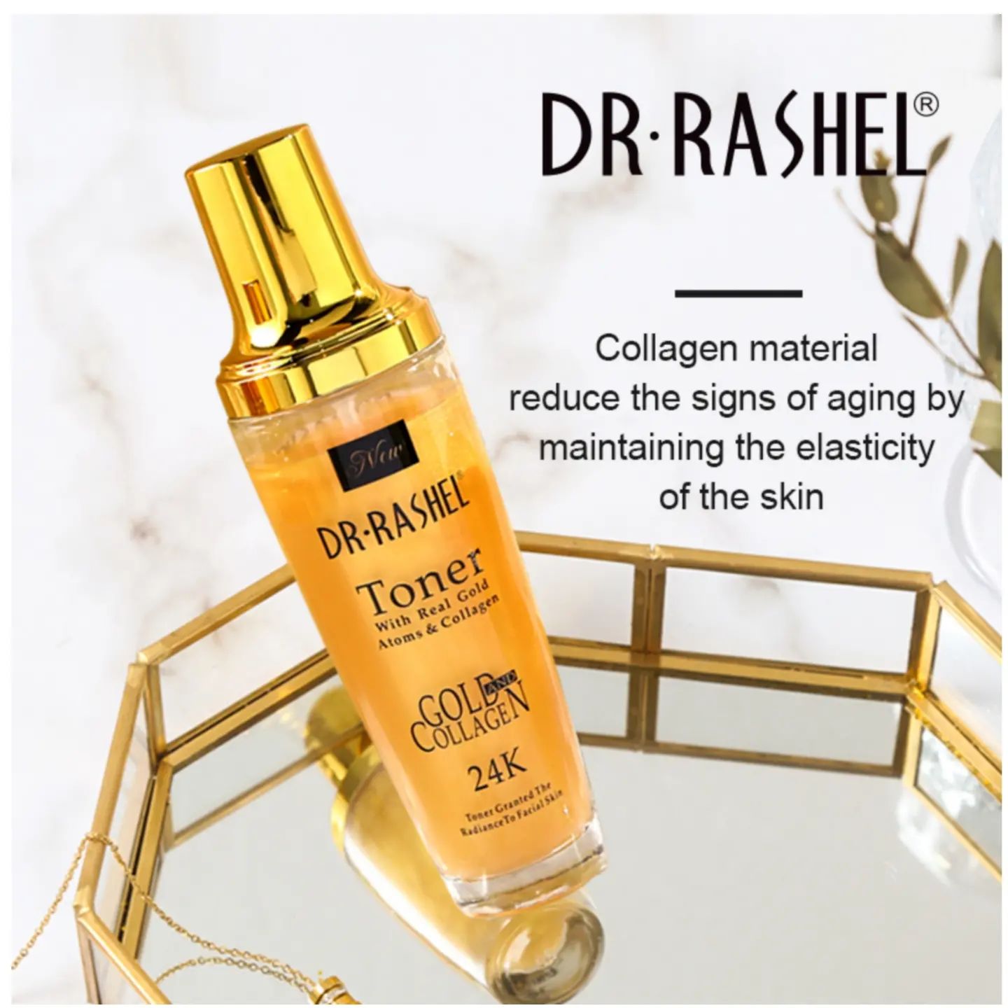 Dr.Rashel Toner With Real Gold Atoms & Collagen Gold And Collagen - 120ml DR.RASHEL