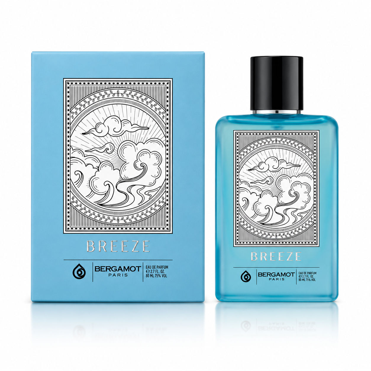 Bergamot Paris Breeze EDP 80 ml - Fresh Citrus Fragrance, Long-Lasting Elegant Everyday Perfume Bergamot Paris