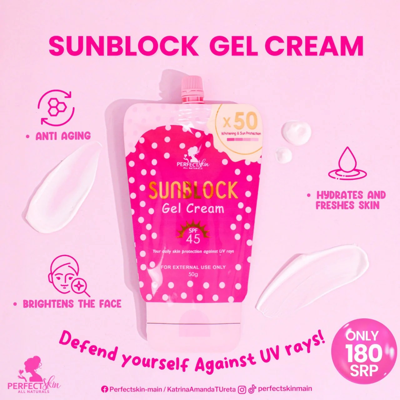 Perfect Skin Sunblock Gel Cream PERFECT SKIN