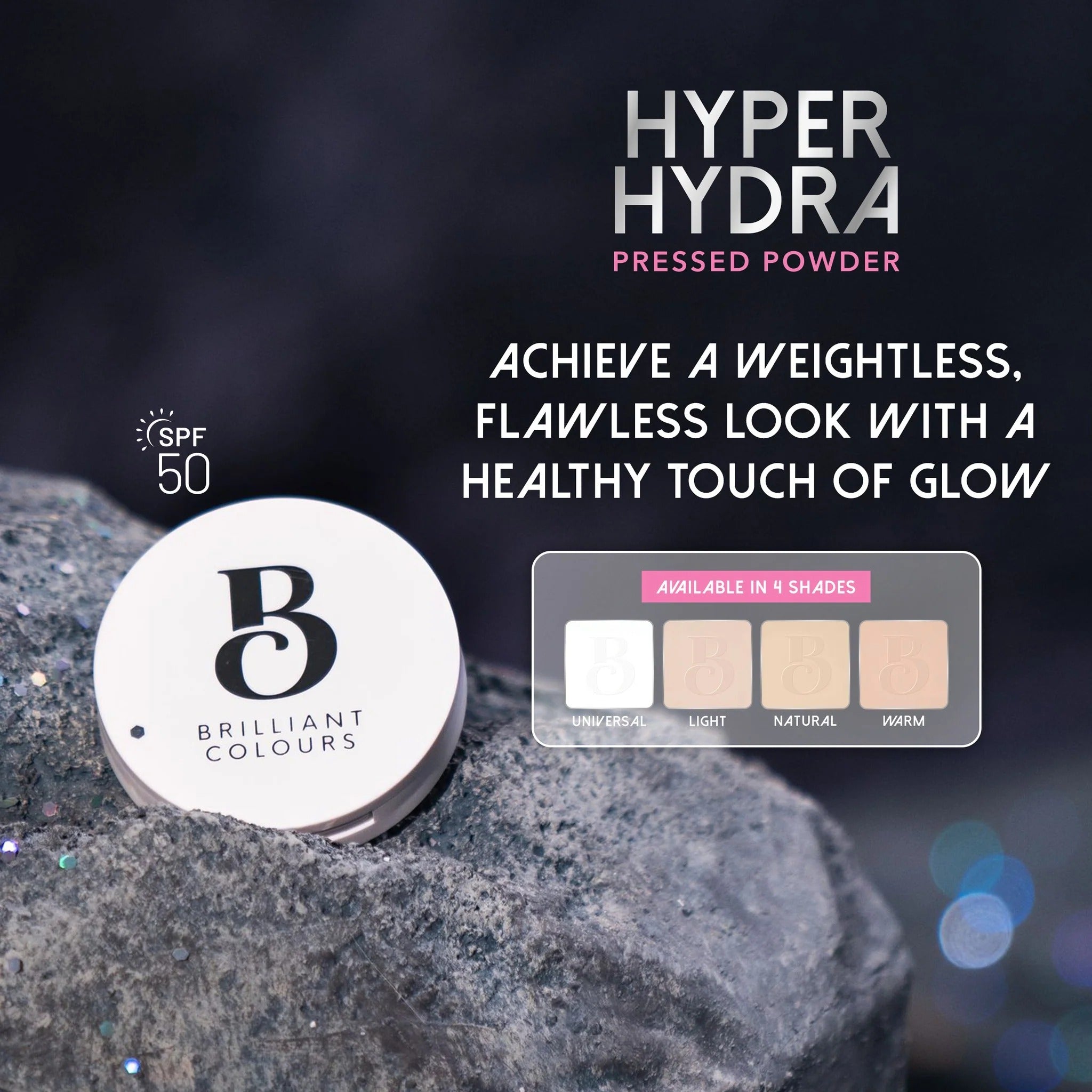 Brilliant Colours Hyper Hydra Pressed Powder - 7gm Briliant Colours