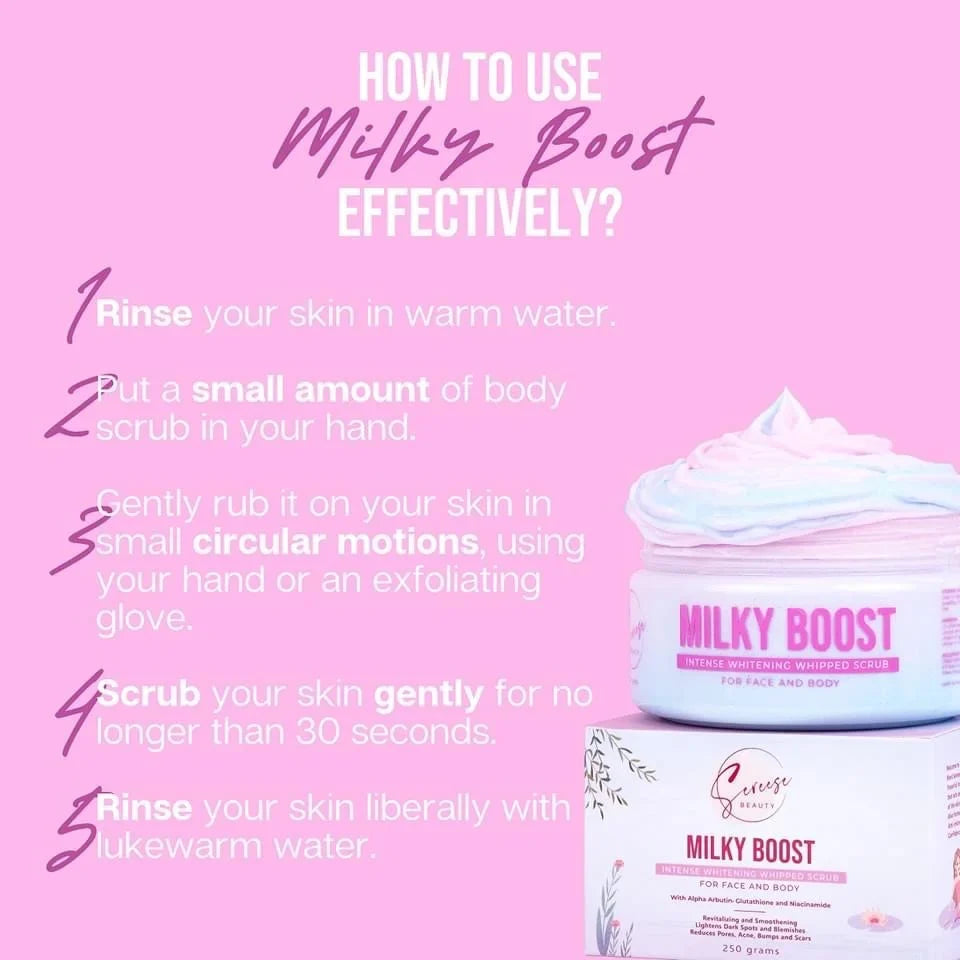Sereese Beauty Milky Boost Intense Whitening Whipped Scrub - 250g Sereese