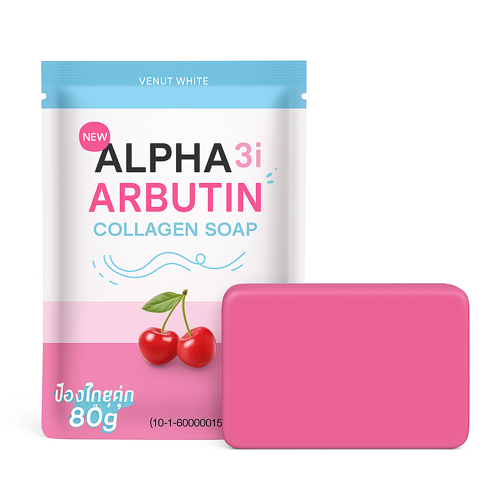 Venut White Alpha 3+ Arbutin Collagen Soap - 80g Glo Arabia