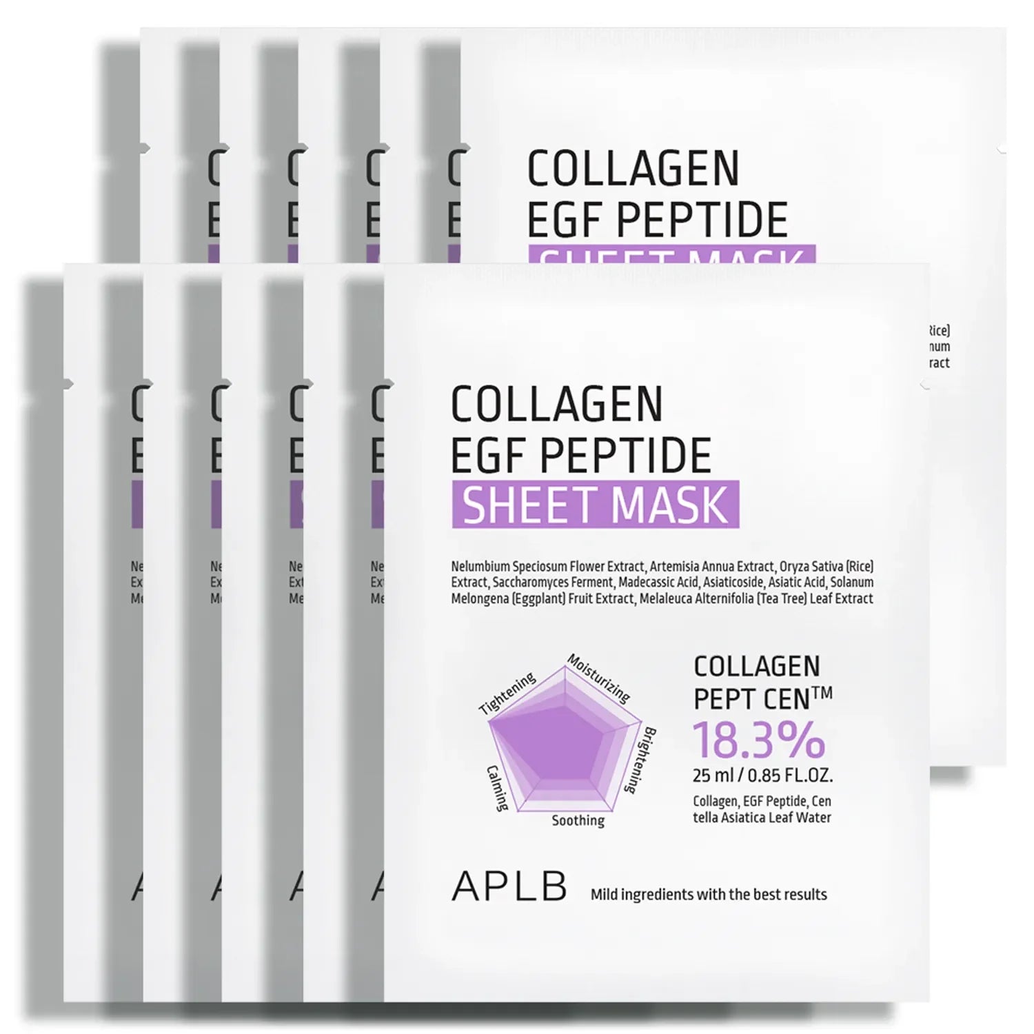 APLB Collagen EGF Peptide Sheet Mask – 10 PCS APLB