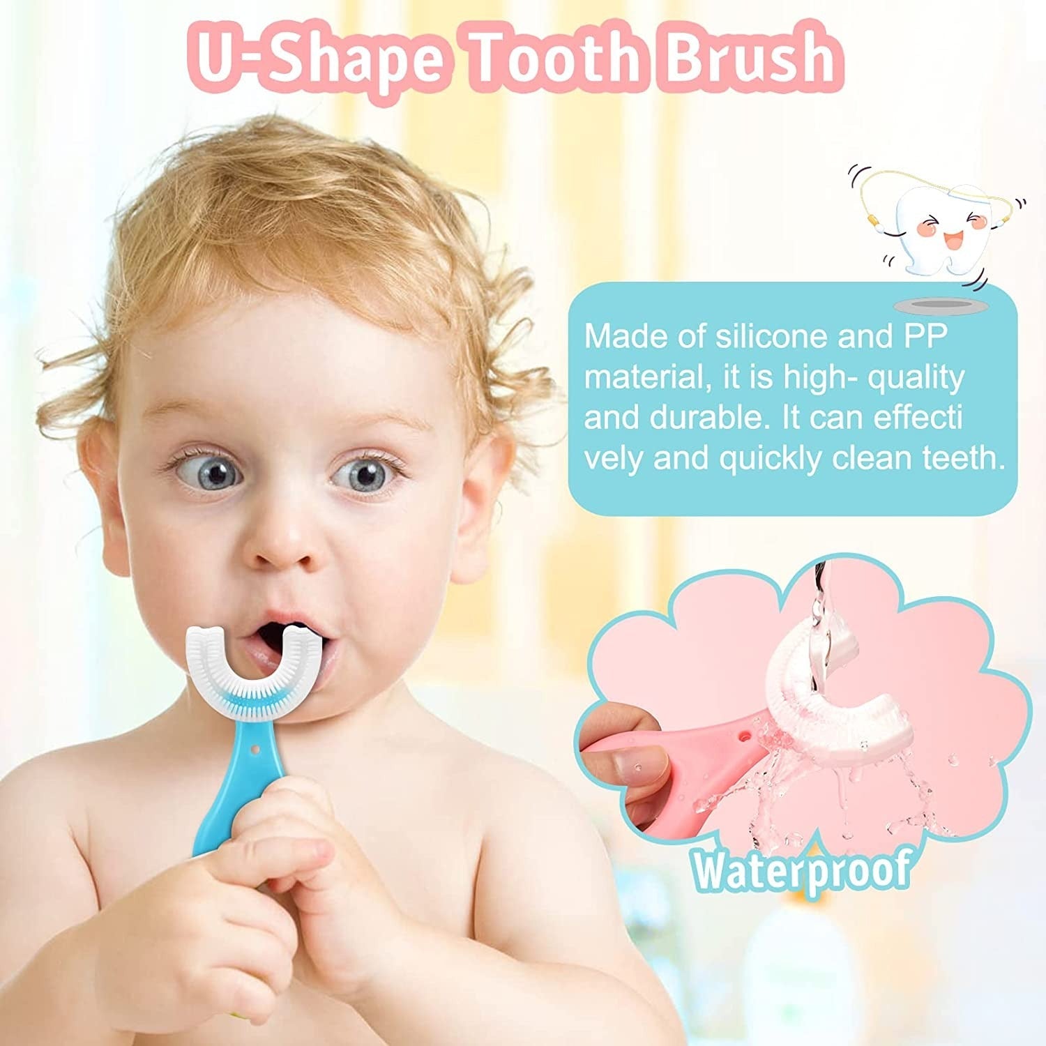 Children's U-shaped Toothbrush Assorted Color Glo Arabia