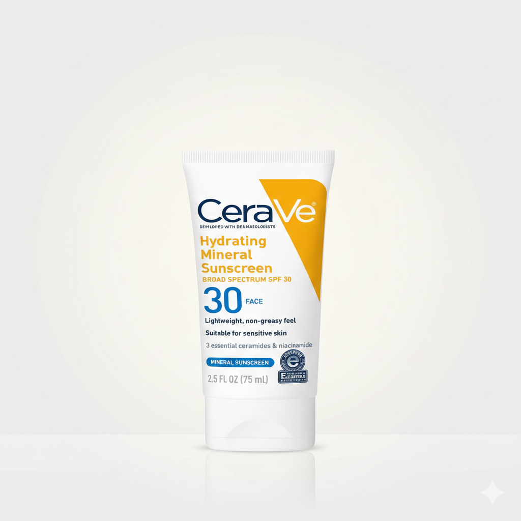 CeraVe USA Hydrating Mineral Sunscreen Face spf30 CeraVe