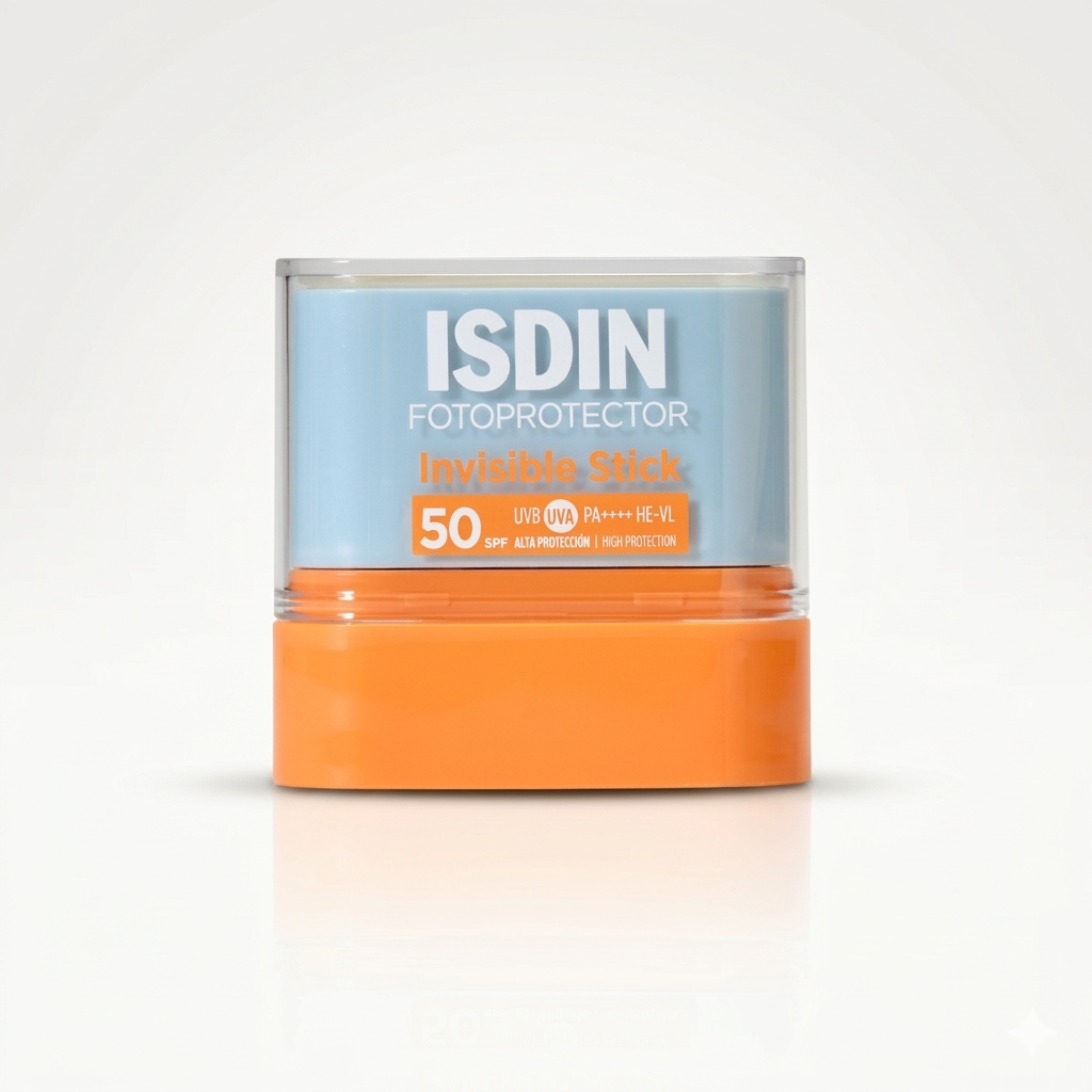 Isdin Fotoprotector Invisible Stick Spf 50 - Portable Transparent Sun Protection Stick For Sensitive Skin ISDIN