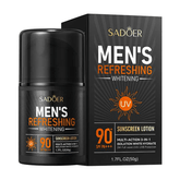 SADOER SPF 90+ Men's Refreshing Sunscreen Lotion 3 In 1 Long Lasting Isolation Whitening Cream For Men - 50g Sadoer