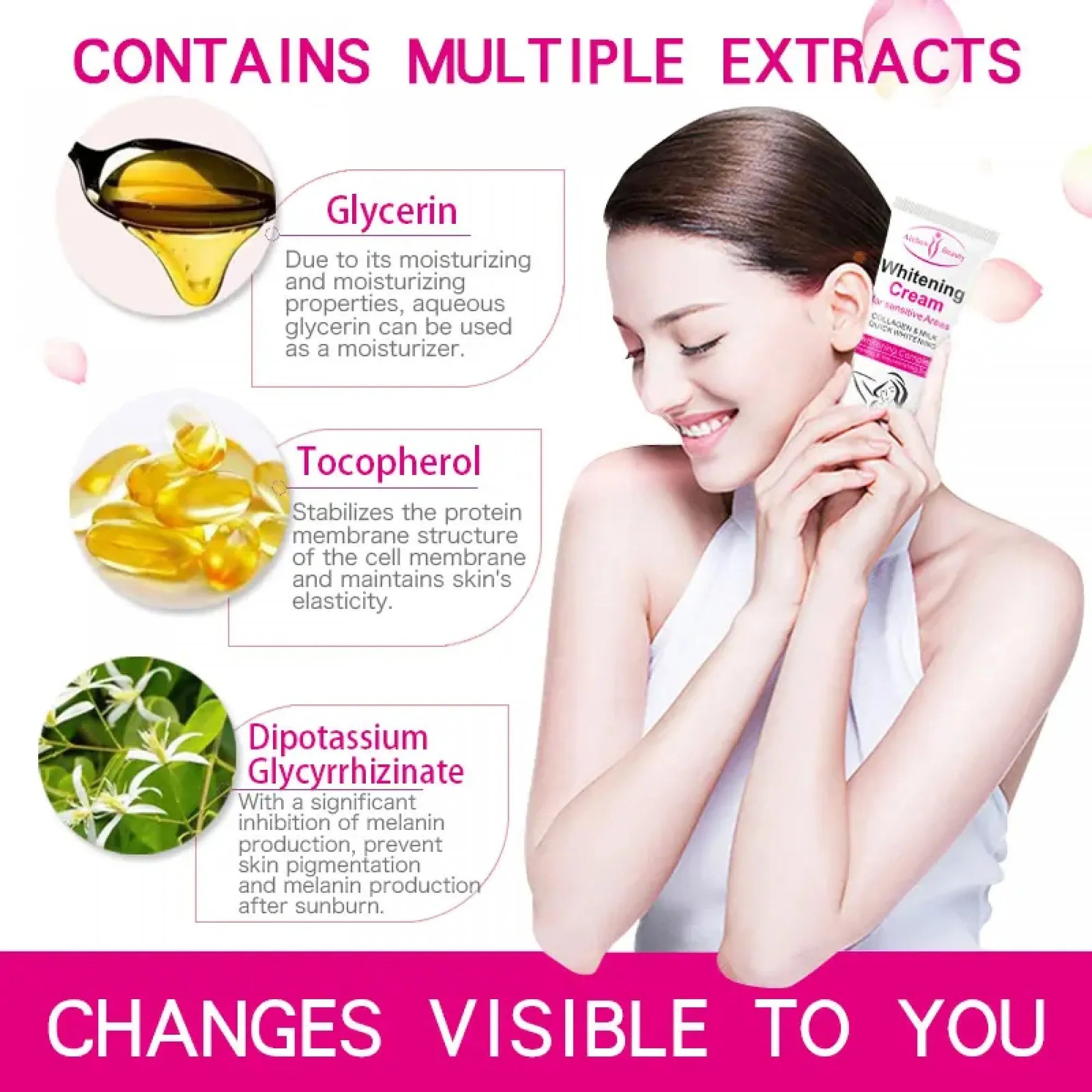 Aichun Beauty Whitening Cream For Sensitive Areas _ Whitening Complex - 50ml Aichun Beauty