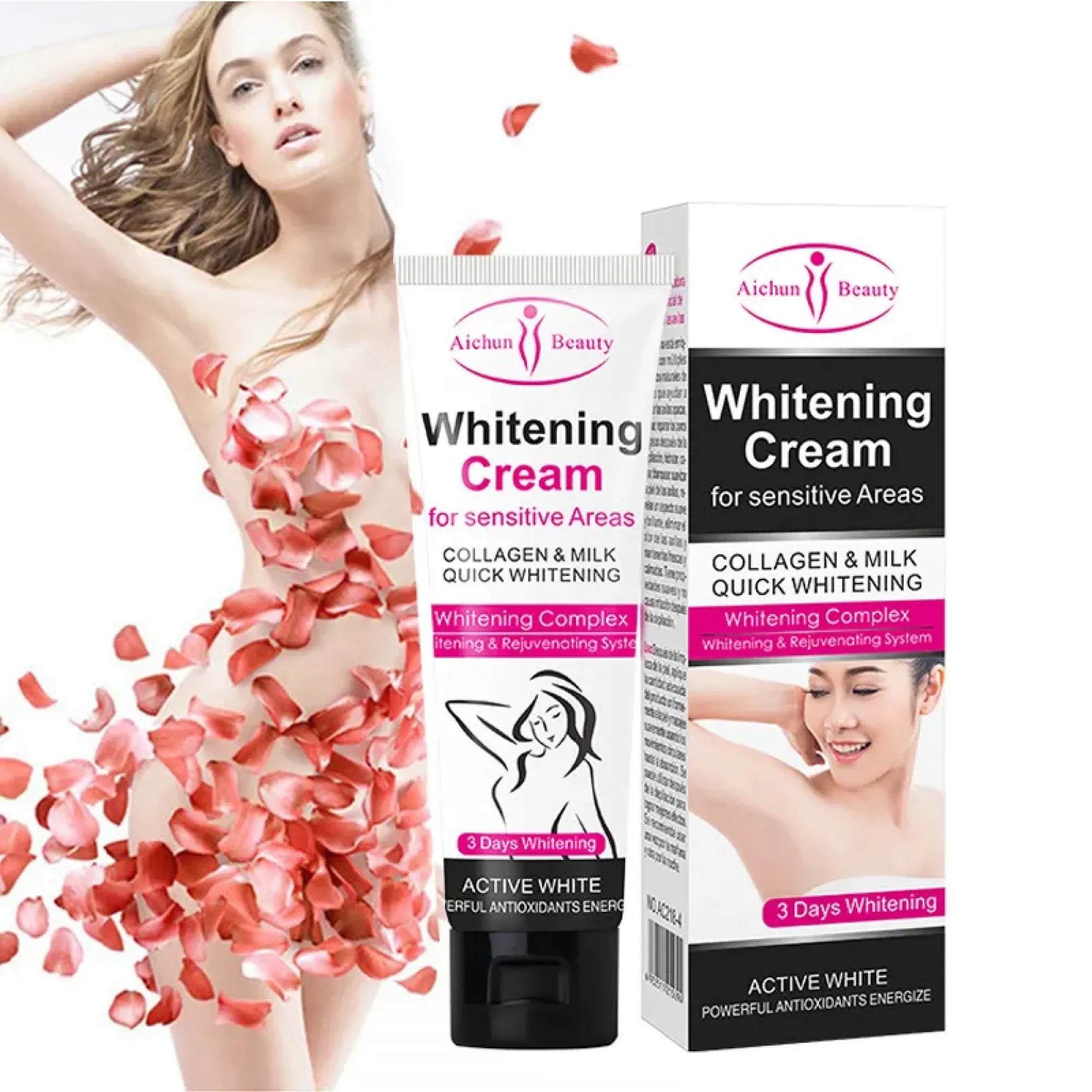 Aichun Beauty Whitening Cream For Sensitive Areas _ Whitening Complex - 50ml Aichun Beauty