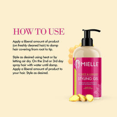 Mielle Honey & Ginger Styling Gel - 384ml MIELLE