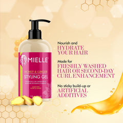 Mielle Honey & Ginger Styling Gel - 384ml MIELLE