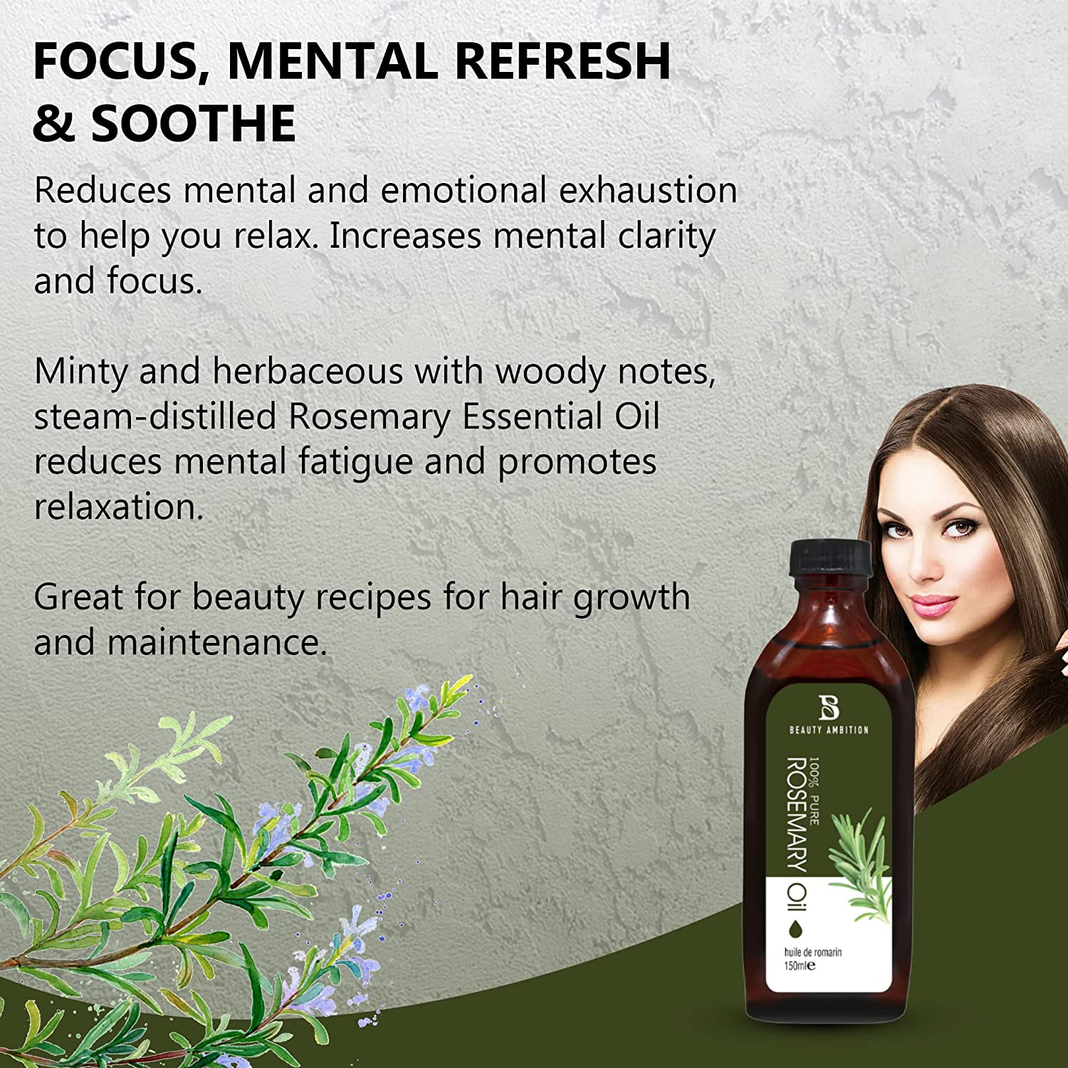 Beauty Ambition Rosemary Oil - 150ml Beauty Ambition