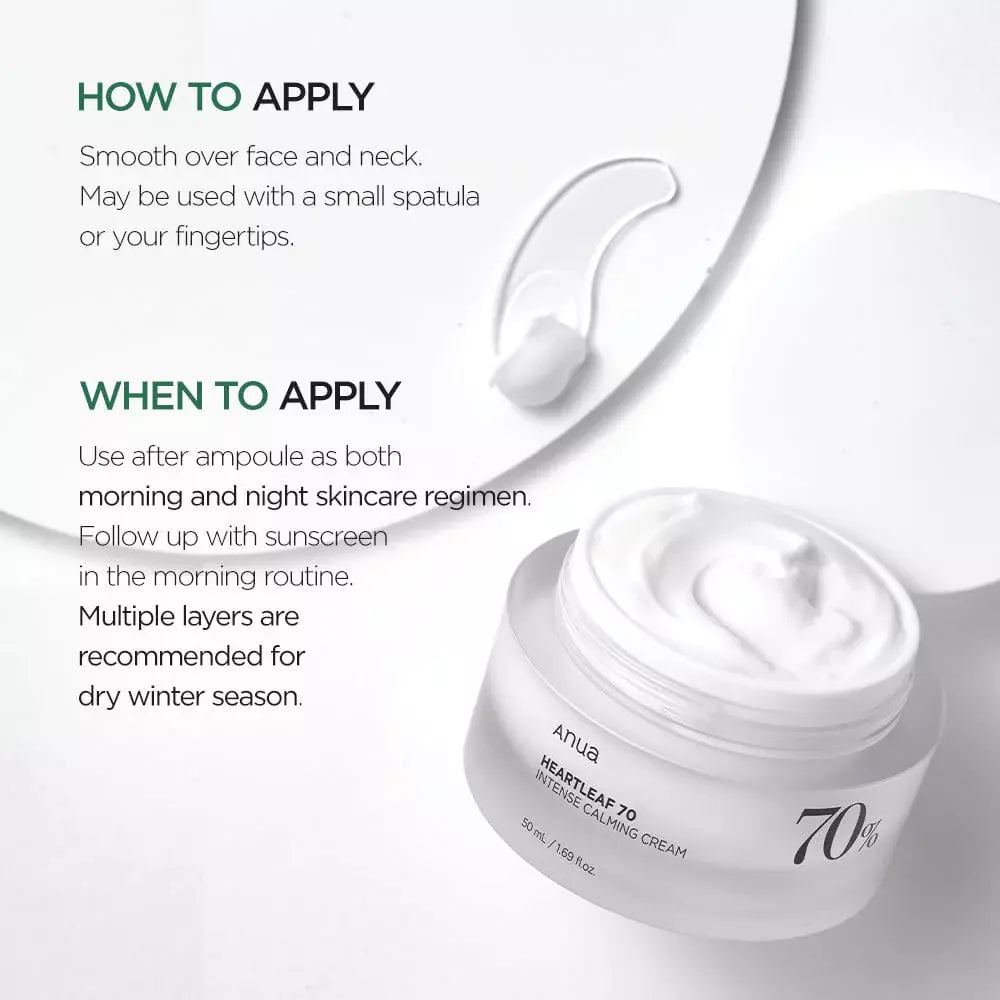 Anua Heartleaf 70 Intense Calming Cream - 50ml Anua