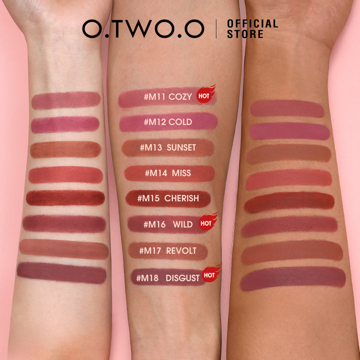 O.TWO.O Matte Finish Waterproof Long Wear Silky Lipstick O.TWO.O
