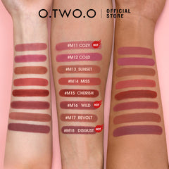 O.TWO.O Matte Finish Waterproof Long Wear Silky Lipstick O.TWO.O