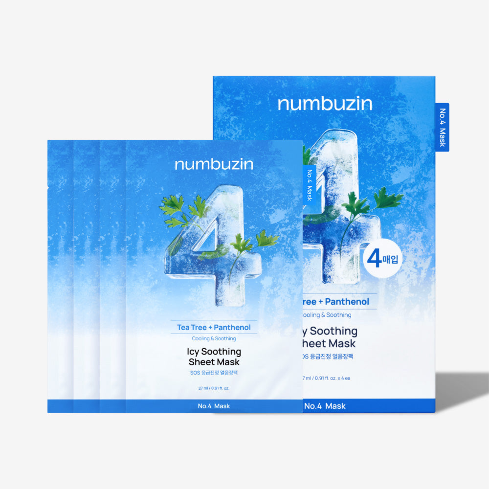 Numbuzin No.4 Icy Soothing Sheet Mask Box (5 Sheets) Numbuzin