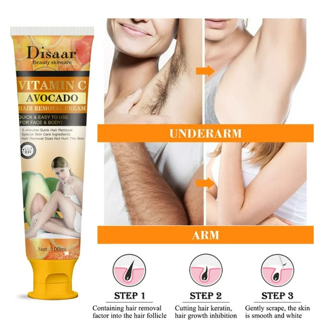 Disaar Vitamin C Avocado Hair Removal Cream - 100ml Disaar