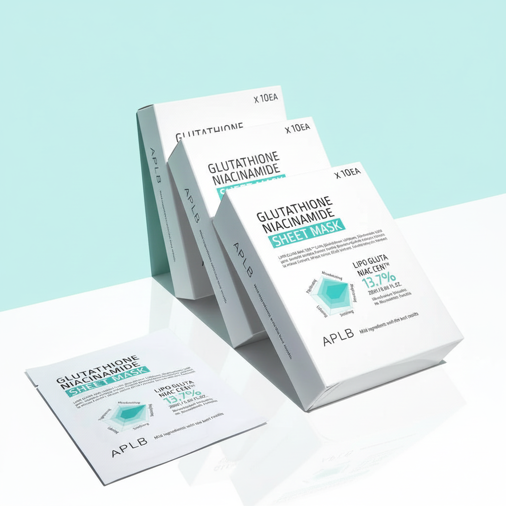 APLB Glutathione Niacinamide Sheet Mask – 10EA Glo Arabia