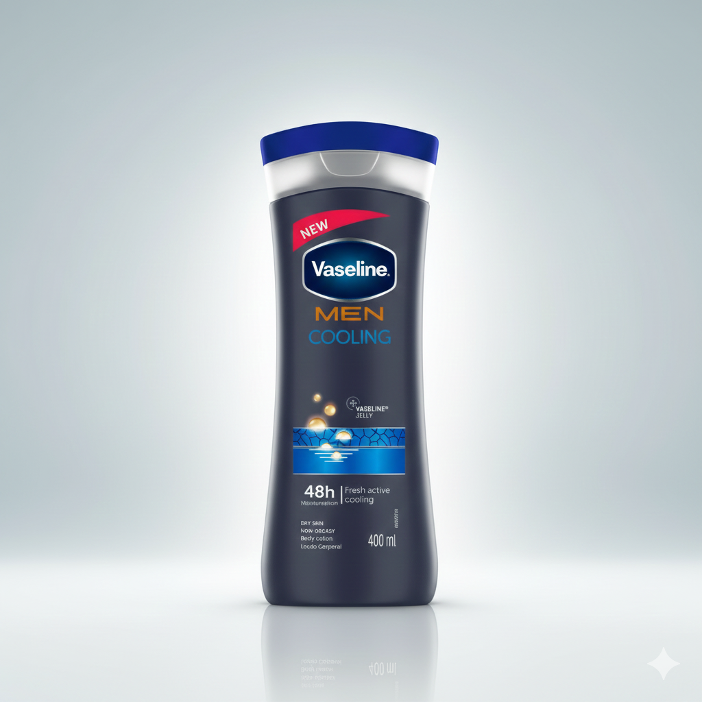 Vaseline Men Cooling Body Lotion - 400ml Glo Arabia
