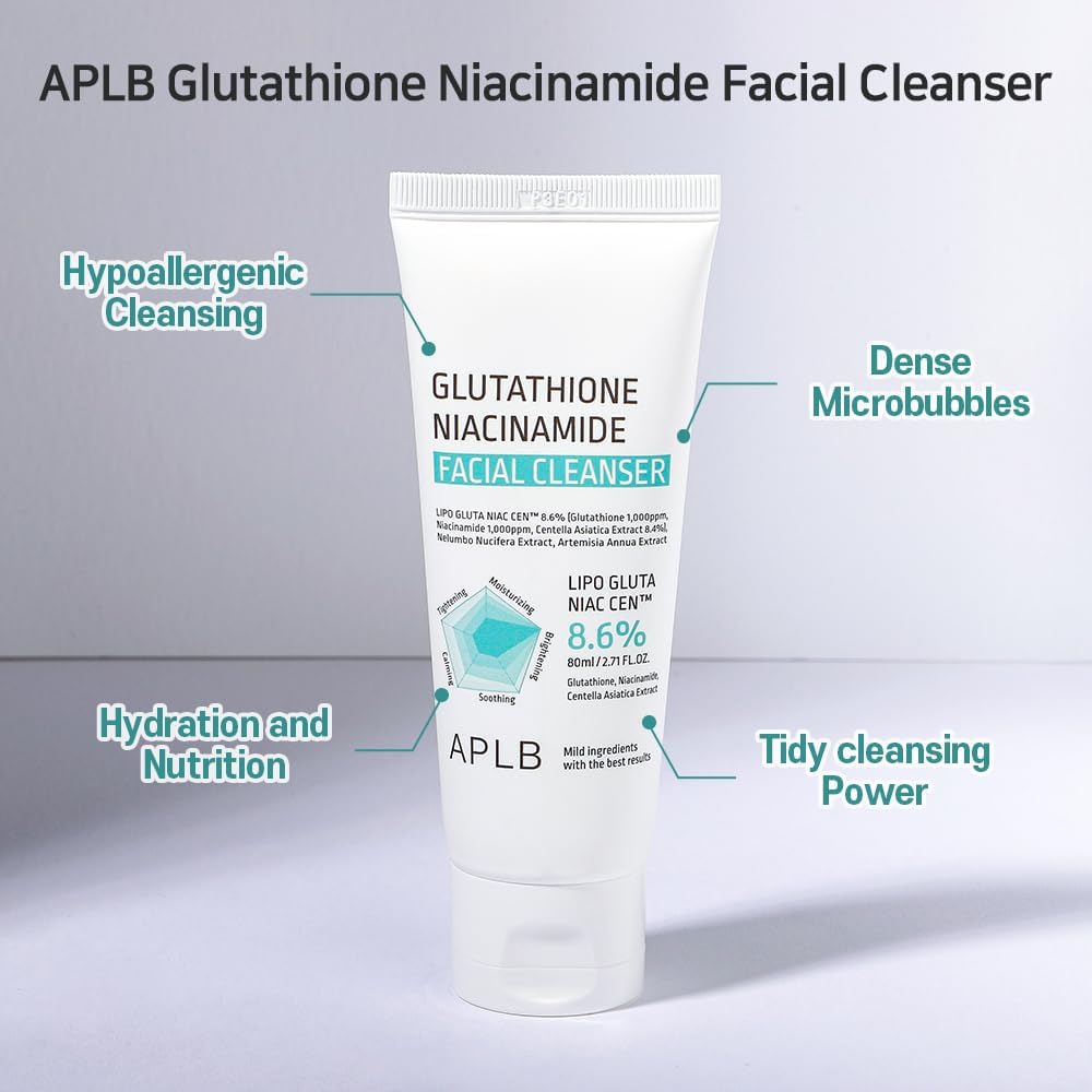 APLB Glutathione Niacinamide Facial Cleanser – 80ml APLB