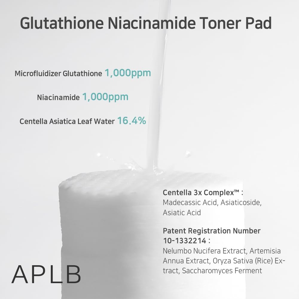 APLB Glutathione Niacinamide Toner Pad – 60 Pads APLB