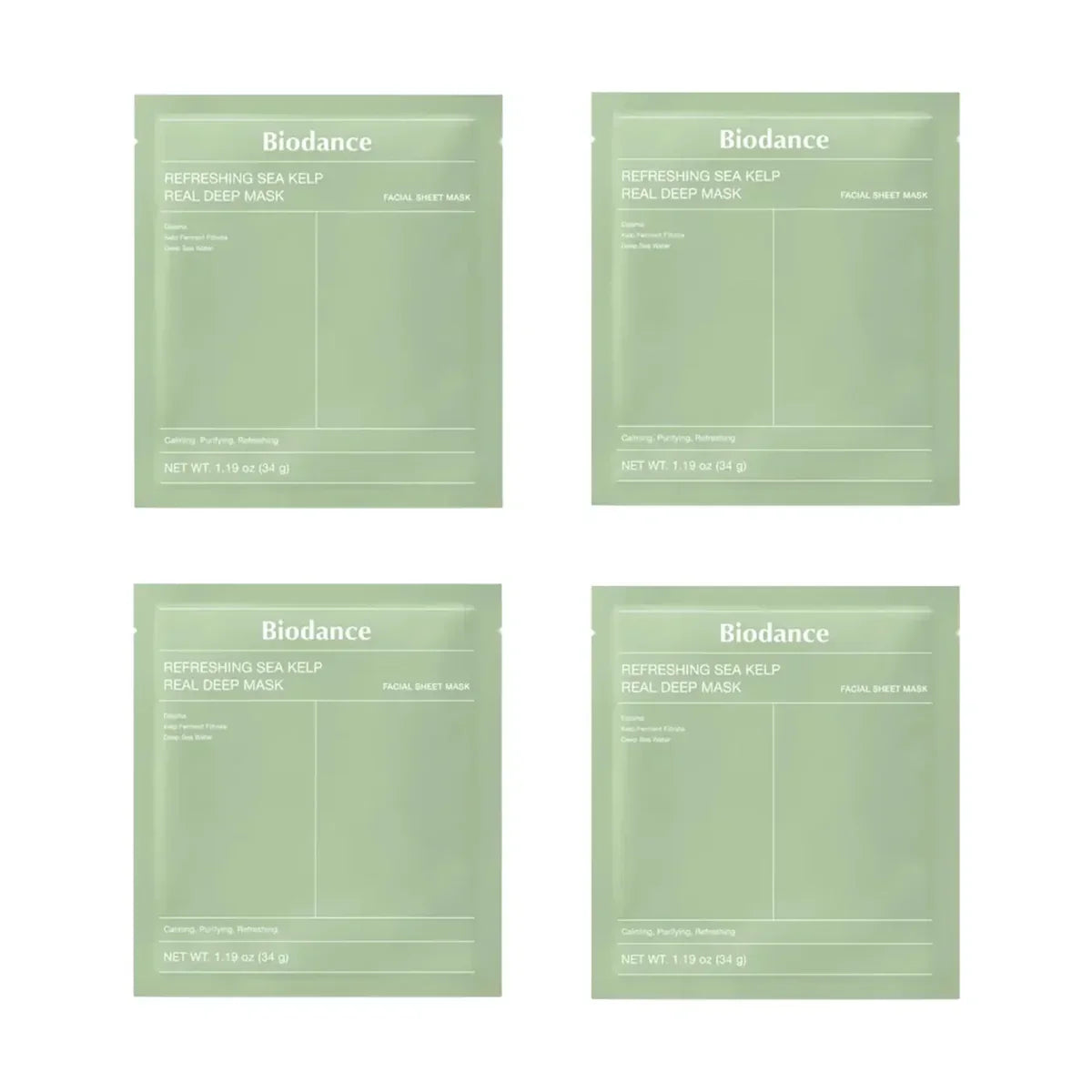 Biodance Refreshing Sea Kelp Real Deep Mask - 34g (4 pcs - Box) Biodance