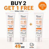 Disaar SPF 90 Sunscreen Oil-Free | Buy 2 Get 1 Free (3 PCS) | Lightweight Daily Sun Protection DISAAR