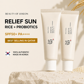 Pack of 2 Beauty of Joseon Relief Sun Rice + Probiotics SPF50+ PA++++ (2 Tubes Combo) | Authentic Korean Sunscreen Beauty Of Joseon