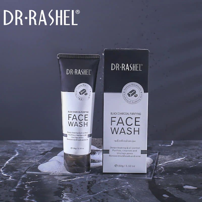 Dr.Rashel Black Charcoal Purifying Face Wash - 100g Dr. Rashel