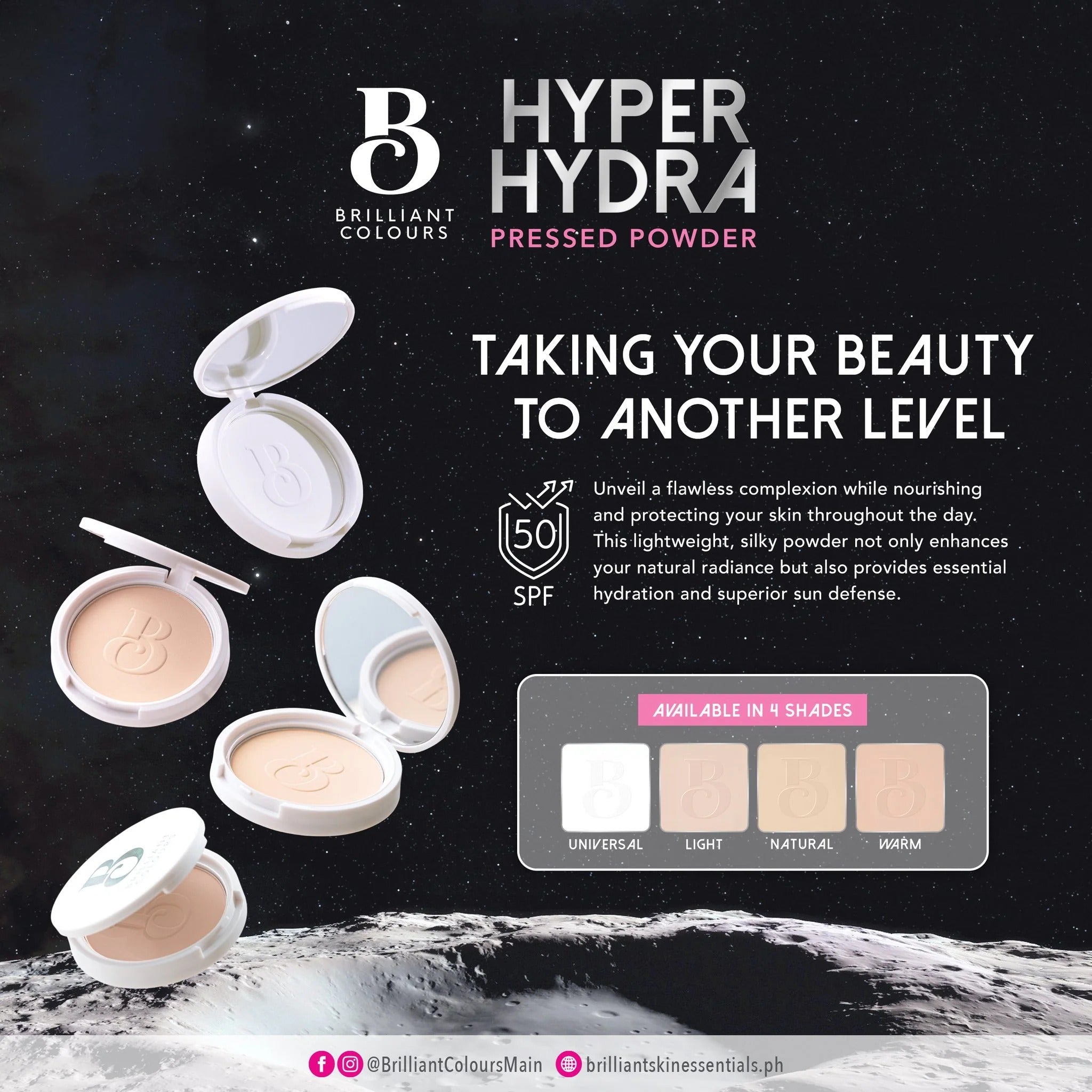 Brilliant Colours Hyper Hydra Pressed Powder - 7gm Briliant Colours