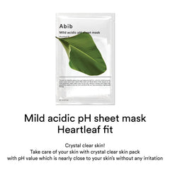 ABIB Mild Acidic pH Sheet Mask_HEARTLEAF FIT Abib