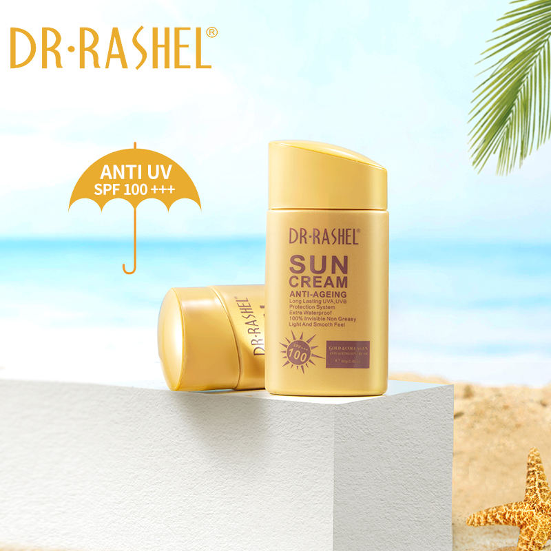 Dr.Rashel Spf100 Sun Cream Gold & Collagen Anti-aging - 80g DR.RASHEL