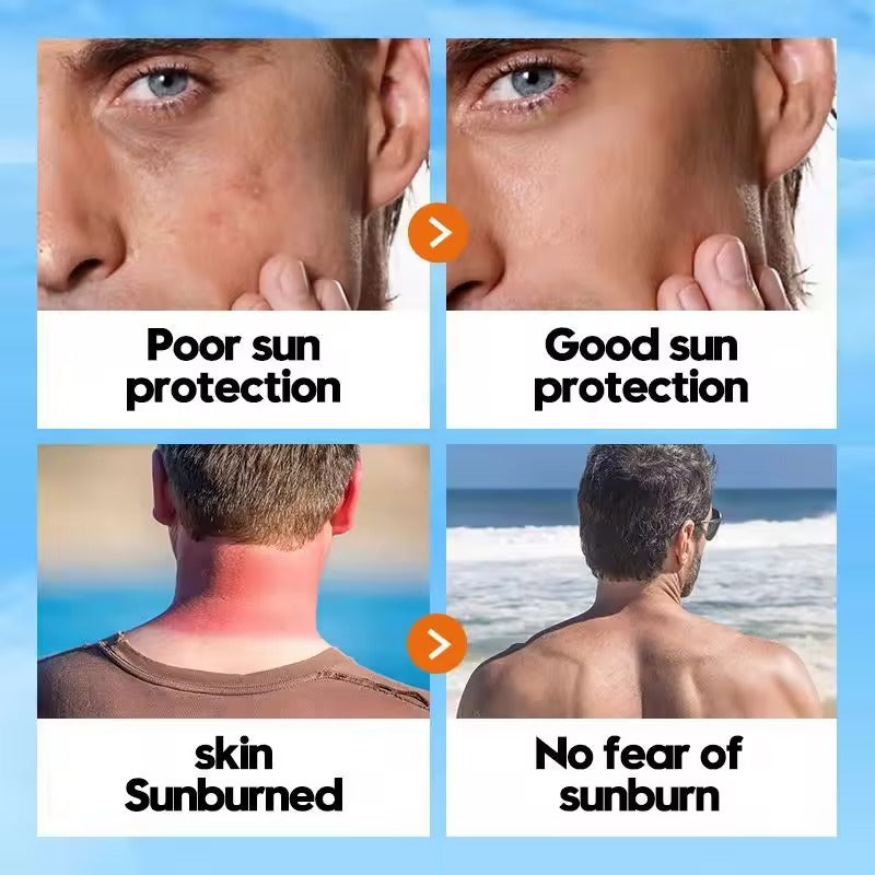 SADOER SPF 90+ Men's Refreshing Sunscreen Lotion 3 In 1 Long Lasting Isolation Whitening Cream For Men - 50g Sadoer
