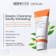 Skinever Salicylic Refreshing Scrub Cleanser - 75ml Skinever