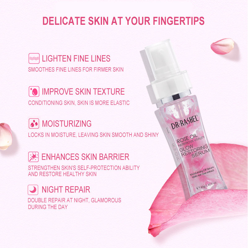 Dr.Rashel Rose Oil Nutritious Vitality Glow Restoring Serum - 40g DR.RASHEL