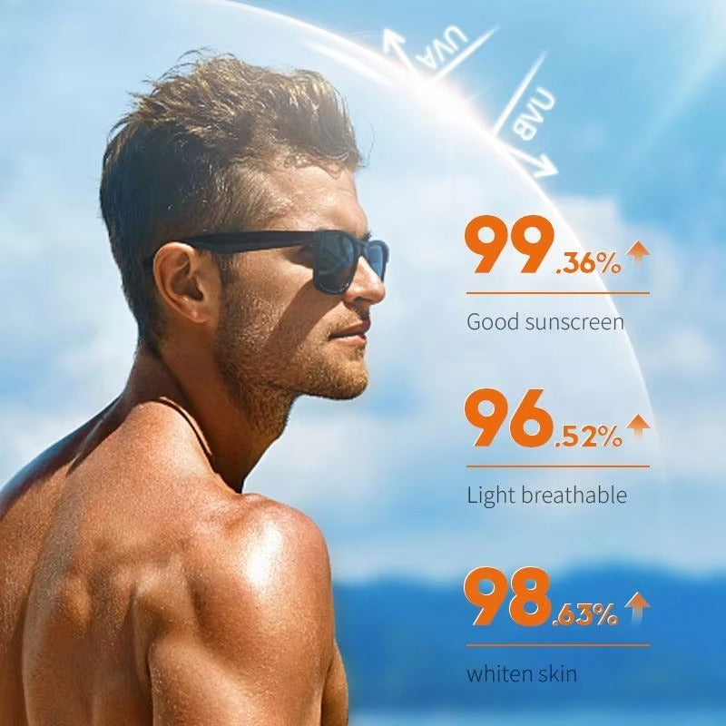 SADOER SPF 90+ Men's Refreshing Sunscreen Lotion 3 In 1 Long Lasting Isolation Whitening Cream For Men - 50g Sadoer