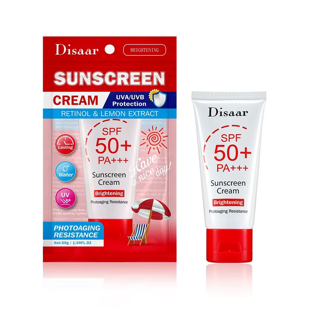 Disaar Retinol & Lemon Extract Sunscreen Cream - 50g Disaar