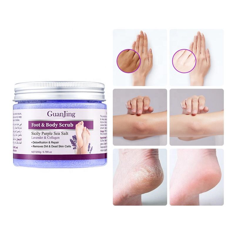 Guanjing Foot & Body Scrub Lavender & Collagen - 200g GuanJing