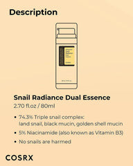 Cosrx Advanced Snail Radiance Dual Essence 80ml COSRX