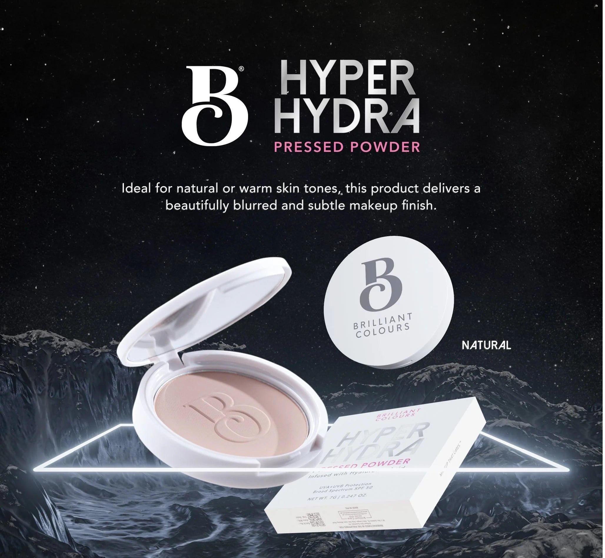 Brilliant Colours Hyper Hydra Pressed Powder - 7gm Briliant Colours