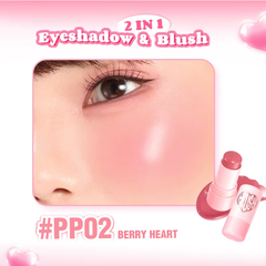 Pinkflash Dewy Blush Stick PP02 Berry Heart PINKFLASH