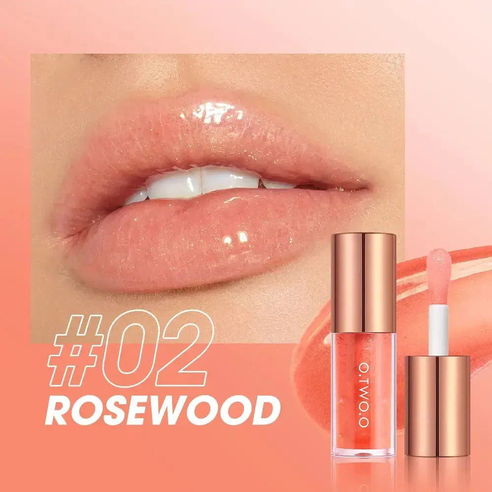 O.TWO.O Crystal Shiny Deeply Hydrates Repair Lip Oil #02-ROSEWOOD O.TWO.O