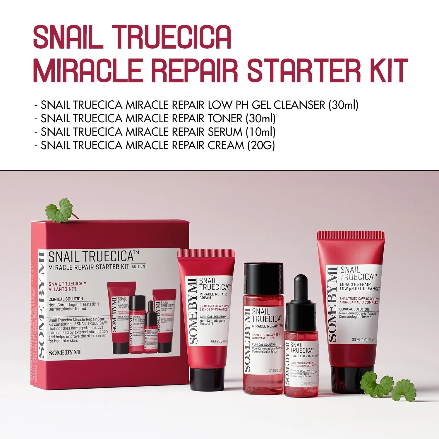 Some By Mi Snail Truecica Miracle Repair Starter Kit Some By Mi