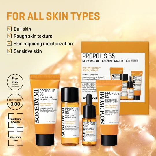 Some By Mi Propolis B5 Glow Barrier calming starter kit SOME BY MI